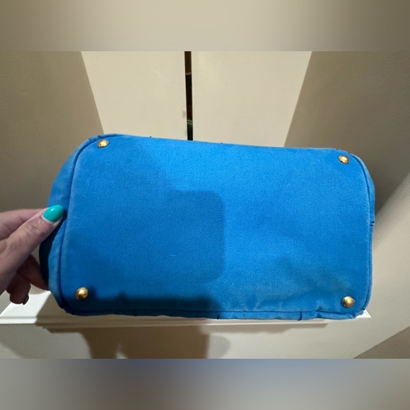 Blue Prada Canapa Large Tote - Picture 7 of 16